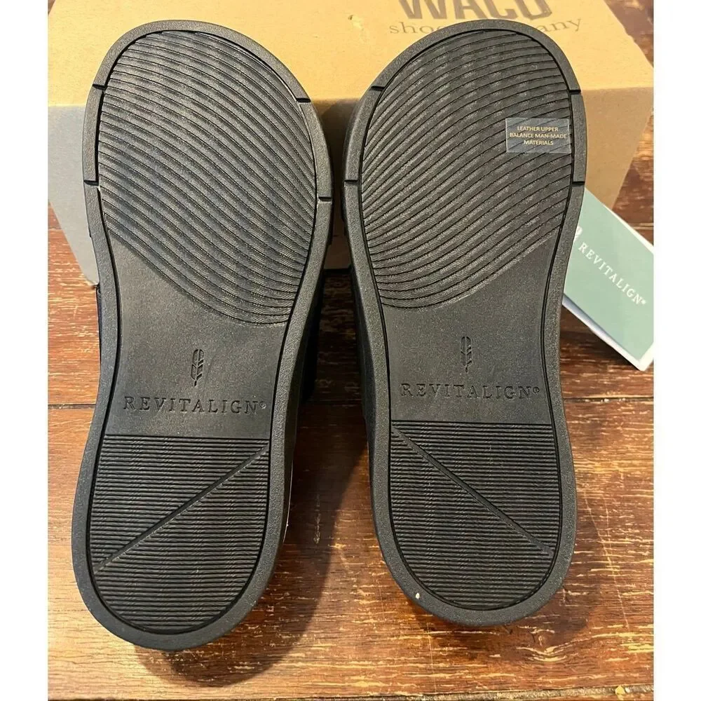 REVITALIGN Women's Lucy Stud Slide Sandal, Black, 5.5